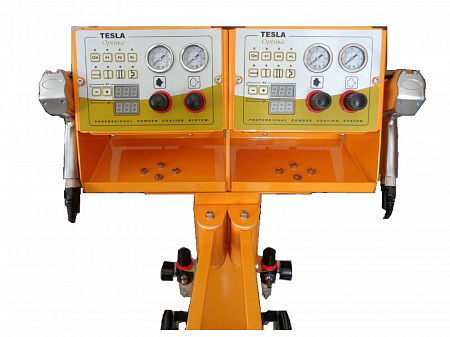 Двухпостовая установка порошковой окраски Tesla Optima Vibro duo