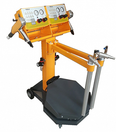 Двухпостовая установка порошковой окраски Tesla Optima Vibro duo